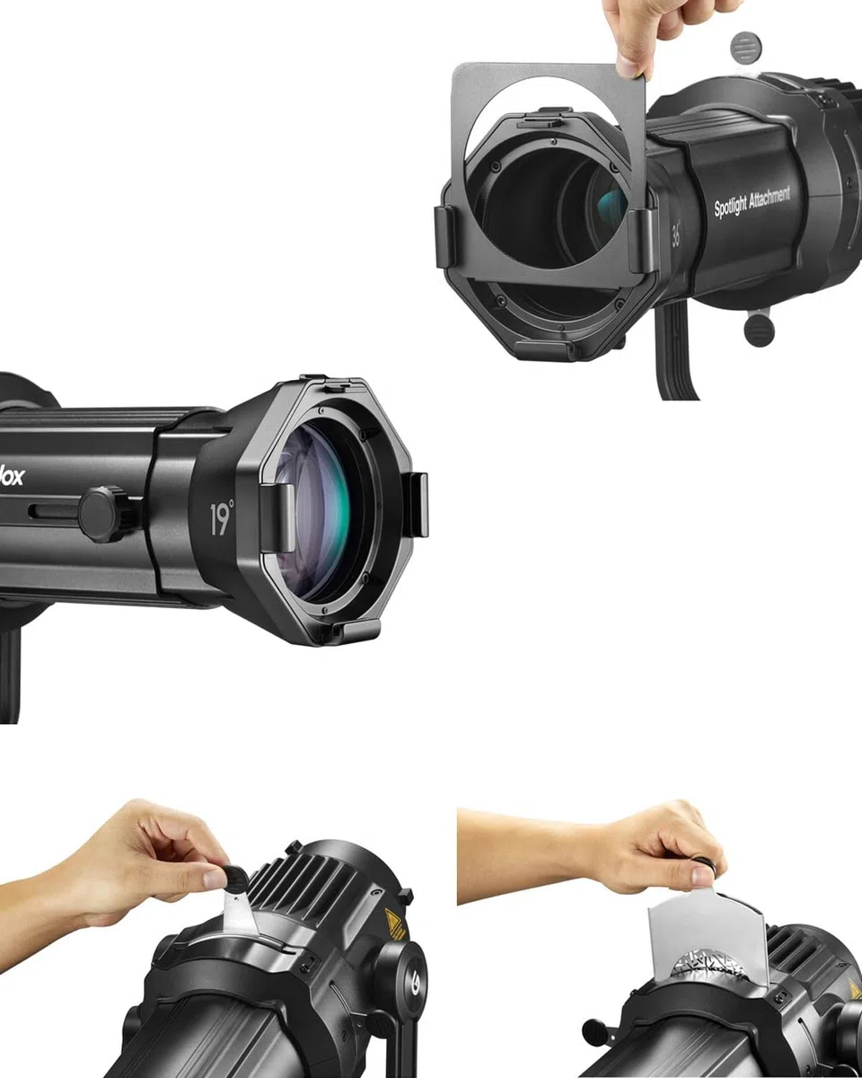 GODOX BP-SE LED Projection Attachment, Bowens Mount Snoot Spotlight GOBO Projektor (BP-HY-VSA)