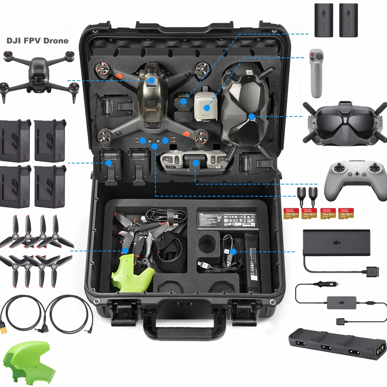 LEKUFEE Wasserdicht Koffer für dji FPV Explorer Combo und dji Integra Goggles/NUR Tragetasche