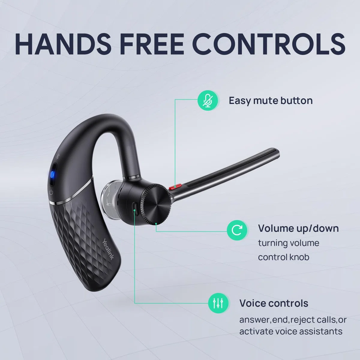 Yealink BH71 Pro Wireless Headset & Ladekoffer,Einohr Bluetooth-Headset mit Mikrofon mit Geräuschunterdrückung,Verbindung zu Handy/Mac/PC über Bluetooth,Funktioniert mit Teams, Zoom