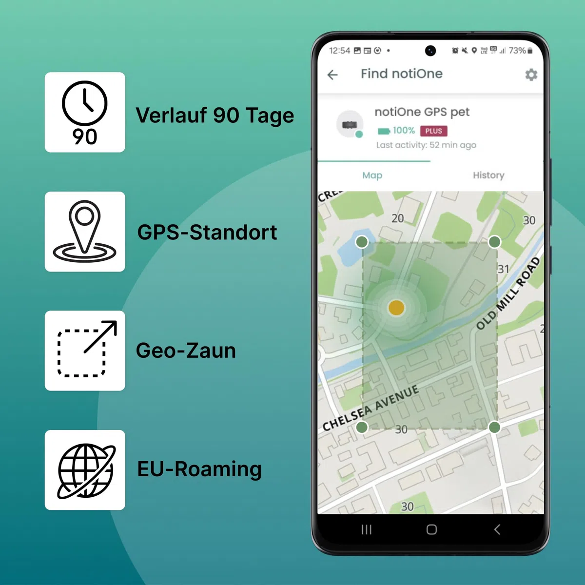 GPS Pet Tracker Plus für Hunde & Katzen ohne ABO | Wasserdichter Hunde GPS Tracker mit Geofence & Roaming