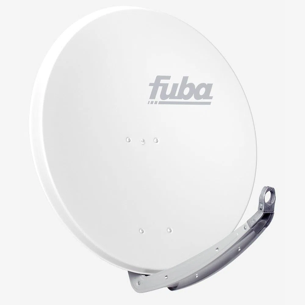 Fuba Sat Anlage 4 Teilnehmer | Satellitenschüssel Komplettset - DAA 850 W Sat-Schüssel 85cm Alu weiß + Fuba DEK 417 Quad LNB 4 Teilnehmer (DVB-S2, HDTV, UHD 4K/8K, 3D) mit LTE-Störfilter