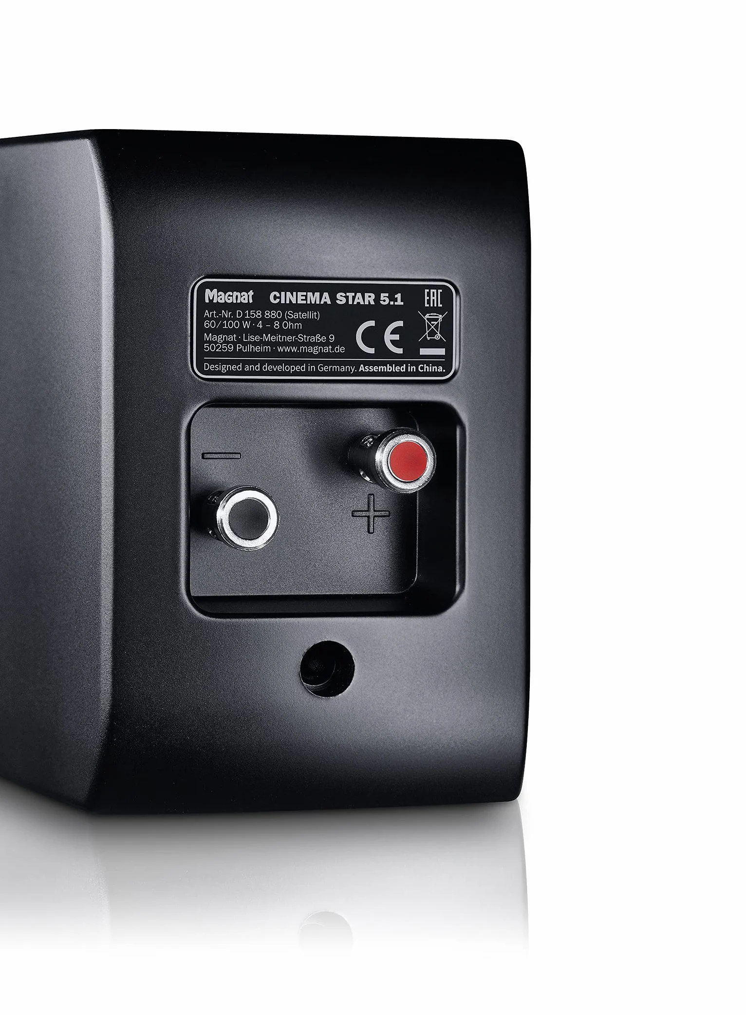 Cinema Star 5.1 - Subwoofer-Satellitensystem mit aktivem Subwoofer, Farbe:Schwarz