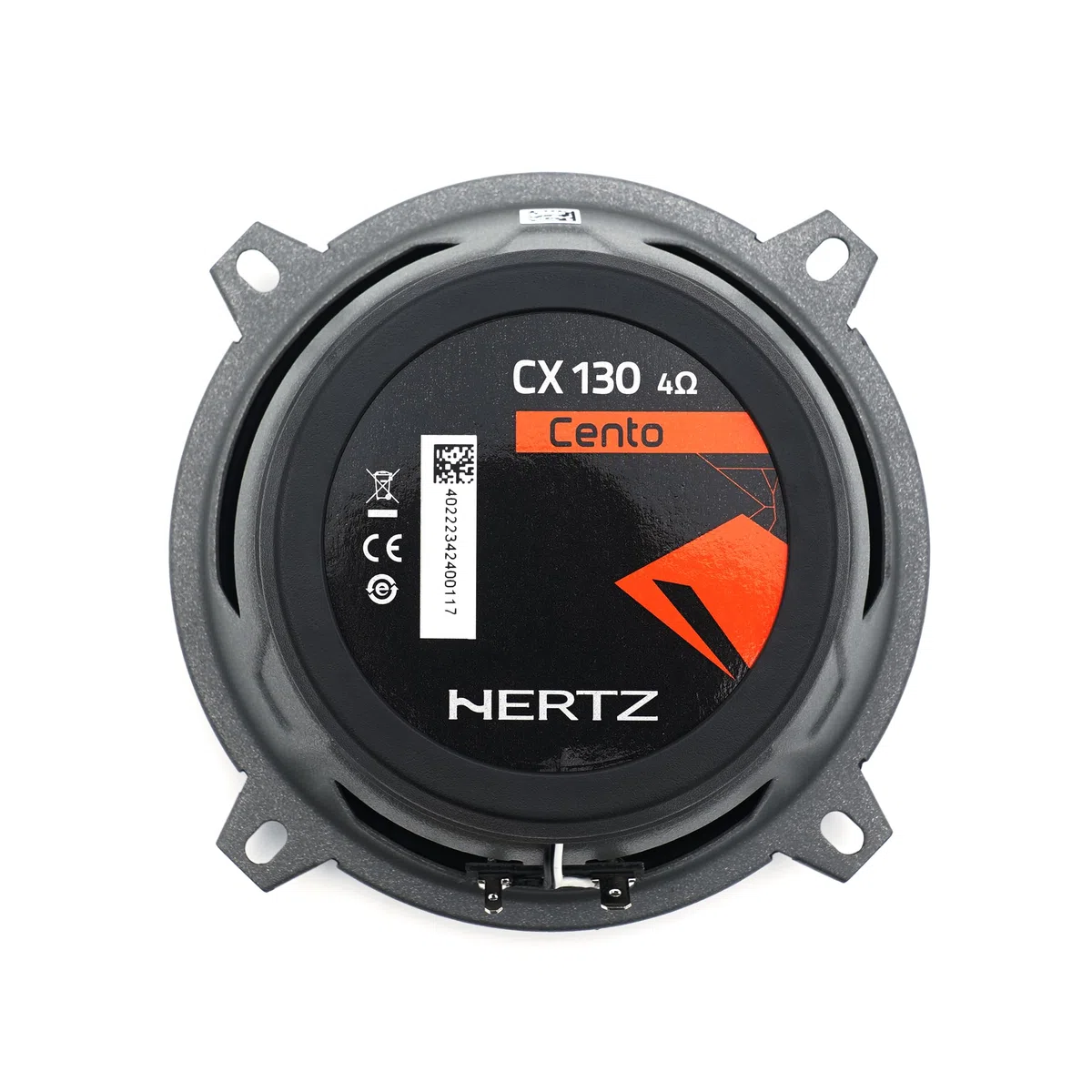 Hertz CX 130 Koaxiallautsprecher 130 mm 2-Wege mit PEI-Hochtöner und Polypropylen-Konus, 150W Peak, 50W RMS, 92,5 dB Empfindlichkeit, 4 Ohm Impedanz, Einbautiefe 52 mm, Schwarz