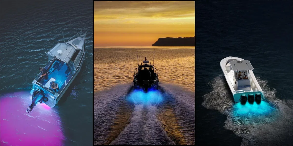 Hella Marine Unterwasserlicht Apelo A1 Kunststoffgehäuse 1800 Lumen Blau - Weiß - Anthrazitfarbene Linse 2LT 016 145-001