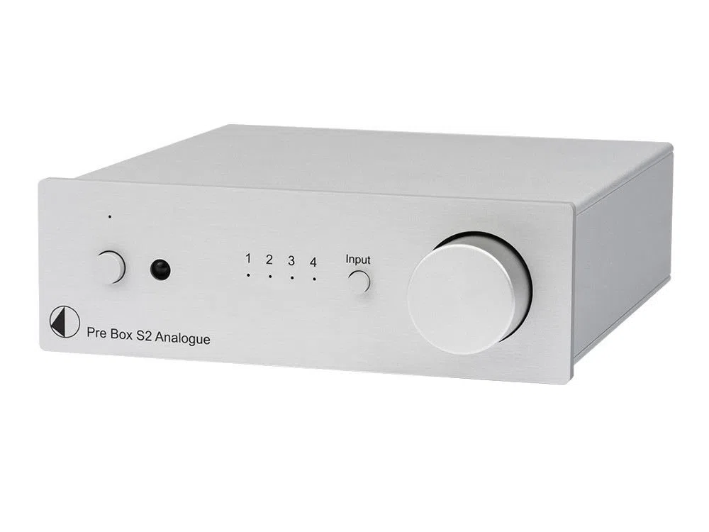 Pro-Ject Pre Box S2 Analogue, Audiophiler Stereo Vorverstärker (Silber)