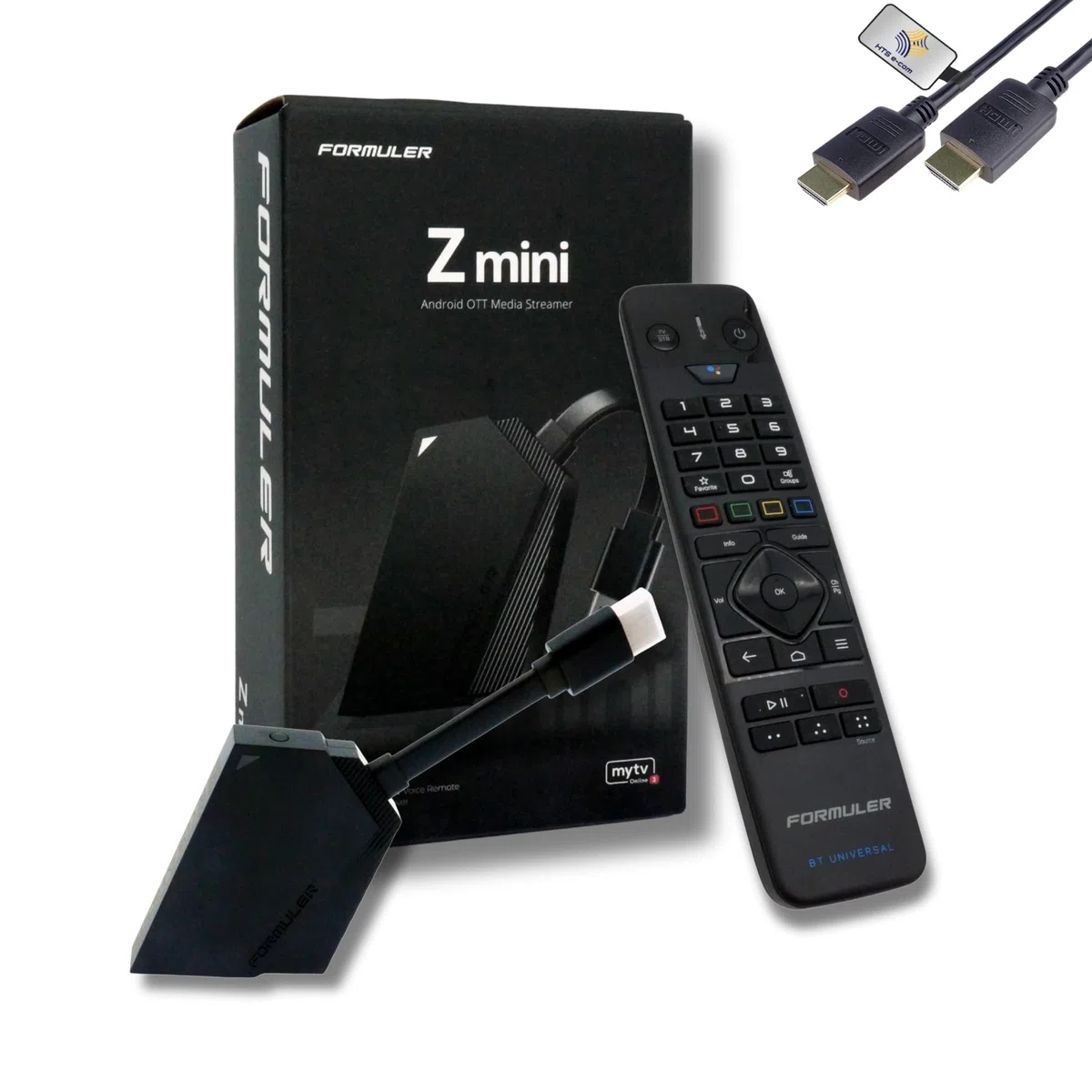 Formuler Z mini 4K Android 12, OTT Medien Player, 4K UHD HDR10+ Smart OTT IP Media-Streaming-Box, 2GB DDR4, HTS e-com, WLAN, BT Fernbedienung, Silikonhülle, Widevine L1 Support, MYTVOnline3 App