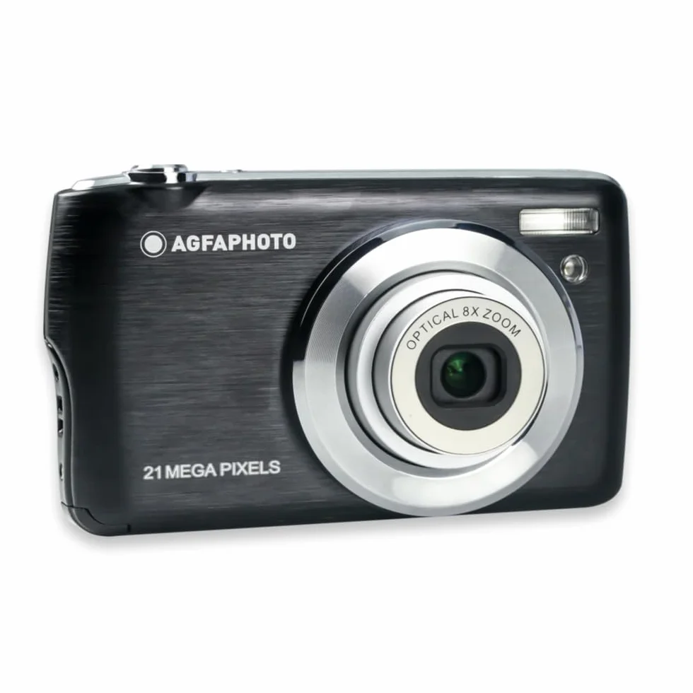 AGFA Photo Realishot DC8200 - Kompaktkamera, 18MP, Full HD Video, 2,7'' LCD-Bildschirm, 8-facher optischer Zoom, Lithium-Batterie und 16GB SD-Karte - Schwarz