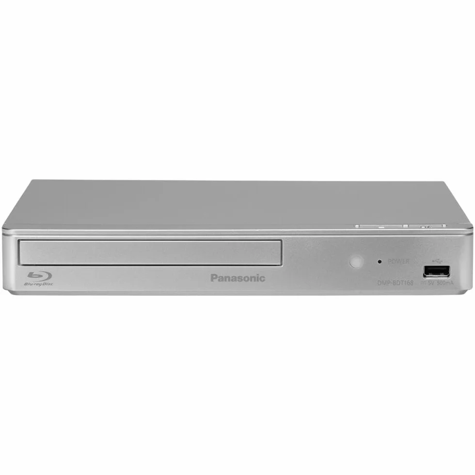 Panasonic DMP-BDT168EG Kompakter 3D Blu-ray Player (Full HD Upscaling, Internet Apps, LAN-Anschluss, USB, MKV-Playback) silber