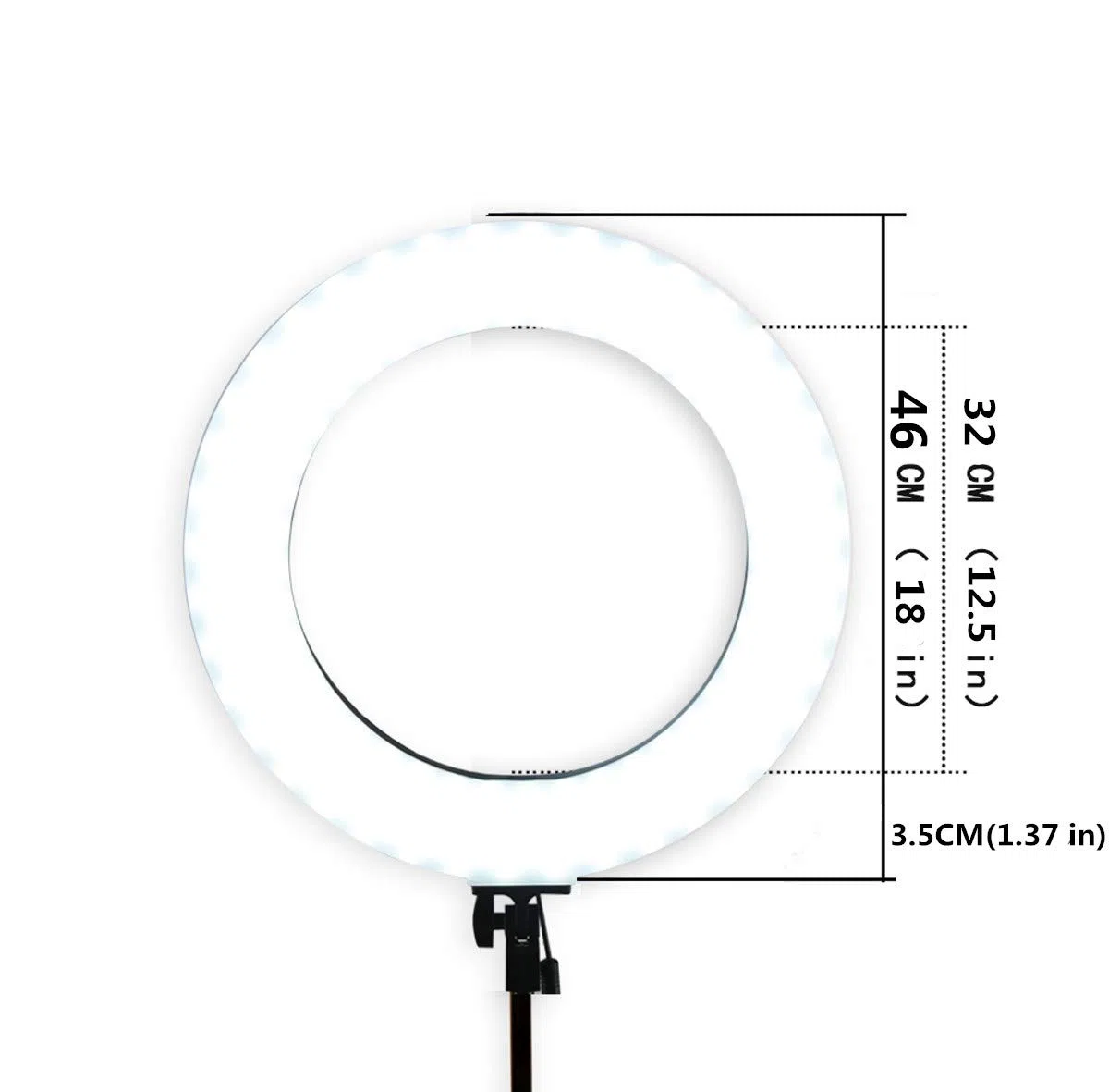 18" 60W LED Ringleuchte Licht Set Tätowierung Augenbraue Fülllicht Dimmbares Kamera-Fotografie Studiolicht Video-Licht mit Makeup Porträt YouTube Video Shooting (18 Zoll Set mit weiche Röhre)