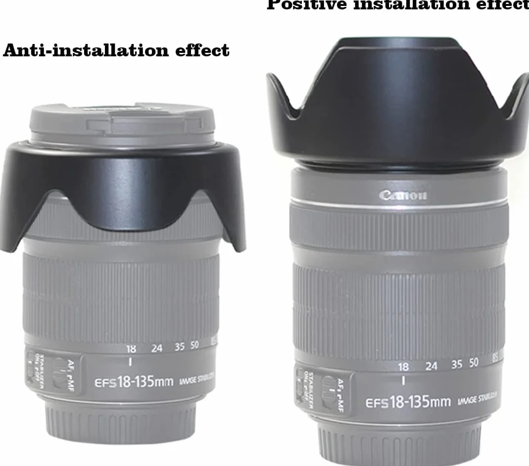 EW-73B Gegenlichtblende Streulichtblende Sonnenblende für Canon EF-S 18-135mm f/3.5-5.6 is(Nicht USM),18-135mm f/3.5-5.6 is/is STM(Nicht USM),EF-S 17-85mm f/4.5-5.6 is USM SLR Objektiv,67mm Lens Hood