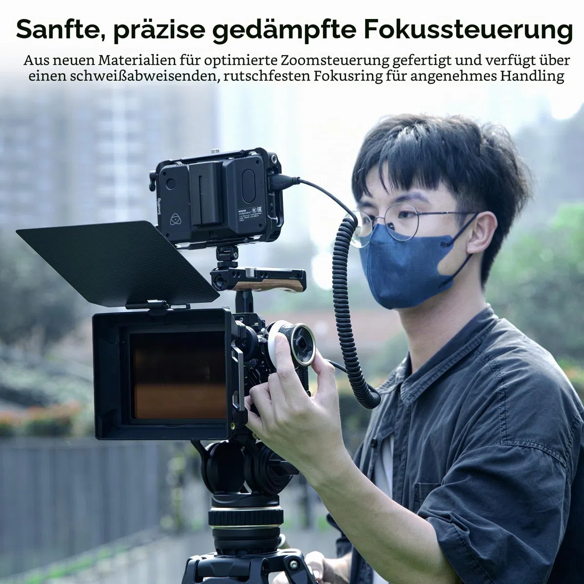 SMALLRIG Mini Follow Focus mit A/B-Anschlägen, 15mm-Stangenklemme und Aufsteckbarem Zahnriemen für DSLRS und Spiegellose Kameras, Passend für Objektive mit Durchmessern bis zu 114mm – 3010D