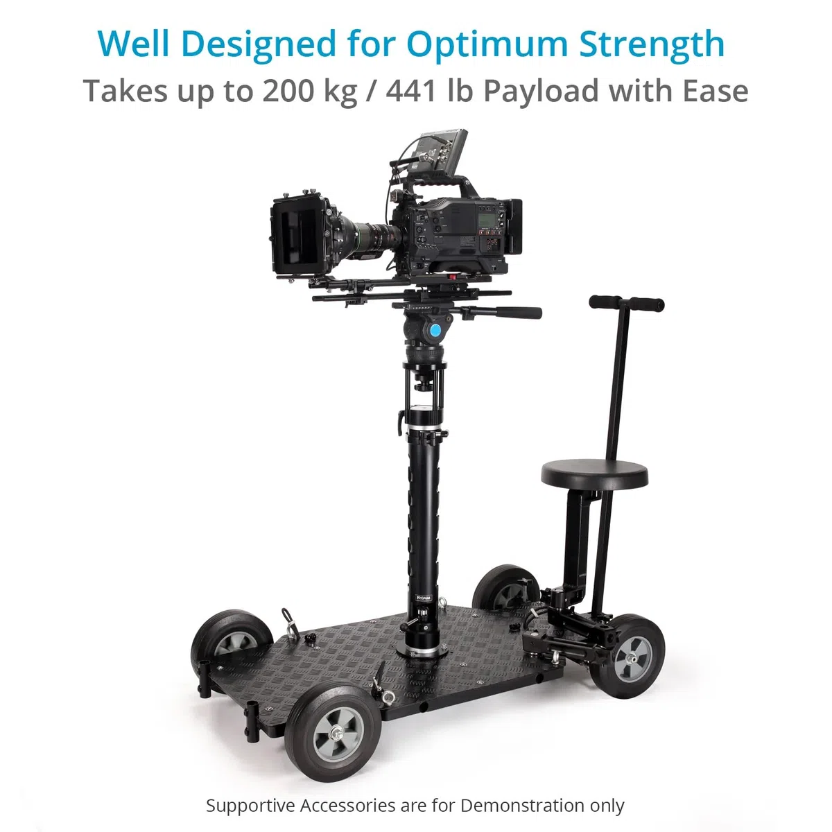 PROAIM Teleskop-Bazooka mit Quick Lock Euro/Elemac Basis + Europlatte für Heavy Dolly, Jib/Crane, Kamera rigs bis 150kg/330lb | Ausziehbar von 70-107cm/28-42” (BZ-286-00) | Aluminiumkörper mit Quick-Lock-Hebel & Ratschenhöhenknopf; oben/unten Elemac-kompa