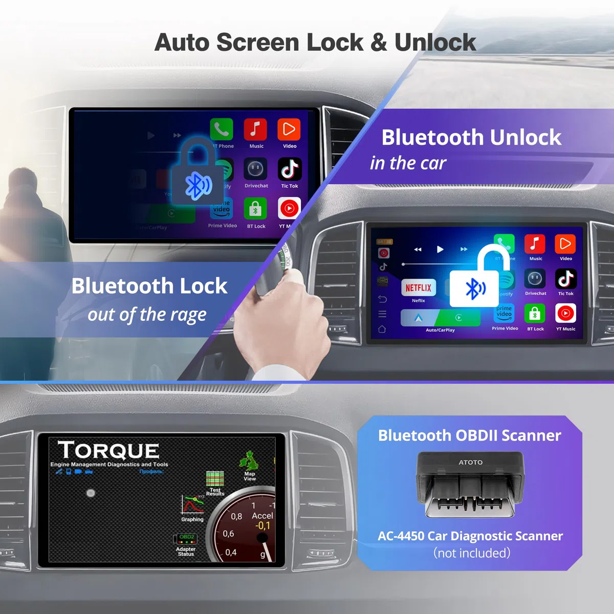 Wireless Carplay/Android Auto Adapter Car AI Box - Macht CP/AA Kabellos Dual-Wi-Fi 2.4G/5G, GPS, OBDII, OTA, 256GB, Carplay Wireless Adapter mit YouTube/Netflix, DriveChat KI (ChatGPT)